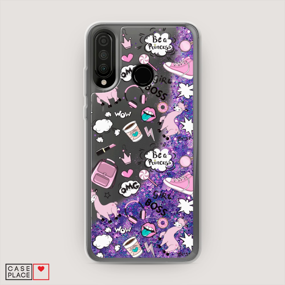 

Чехол Awog на Huawei P30 Lite/Honor 20S/Honor 20 Lite 2020 "Стильная лама", Разноцветный, 611292-1