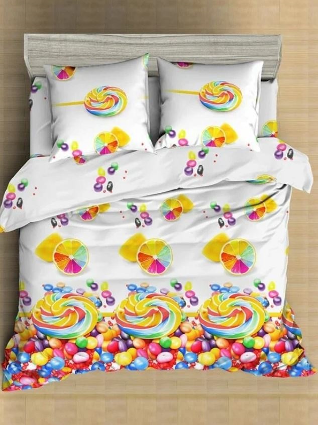 

Комплект постельного белья Amore Mio Candy евро, микрофибра, белый, Candy