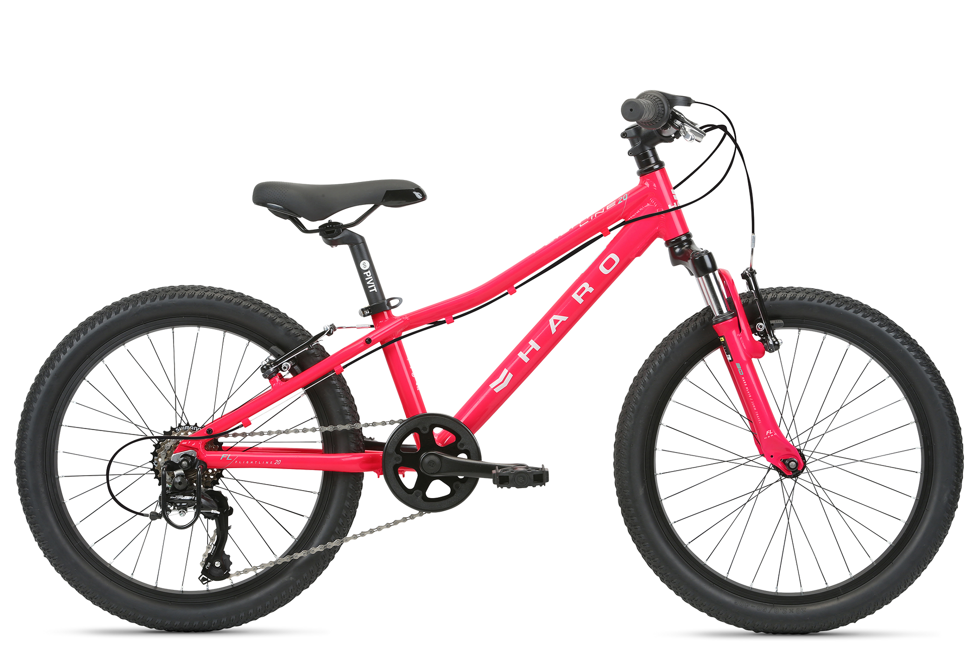 Детский велосипед Haro Flightline 20 2021 розовый-белый горный велосипед haro flightline two 29 dlx год 2021 красный ростовка 20
