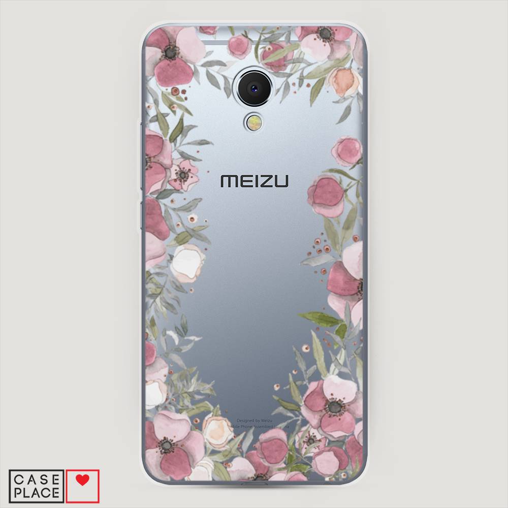 

Чехол Awog на Meizu MX6 "Розовая цветочная рамка", Розовый;зеленый, 70950-8