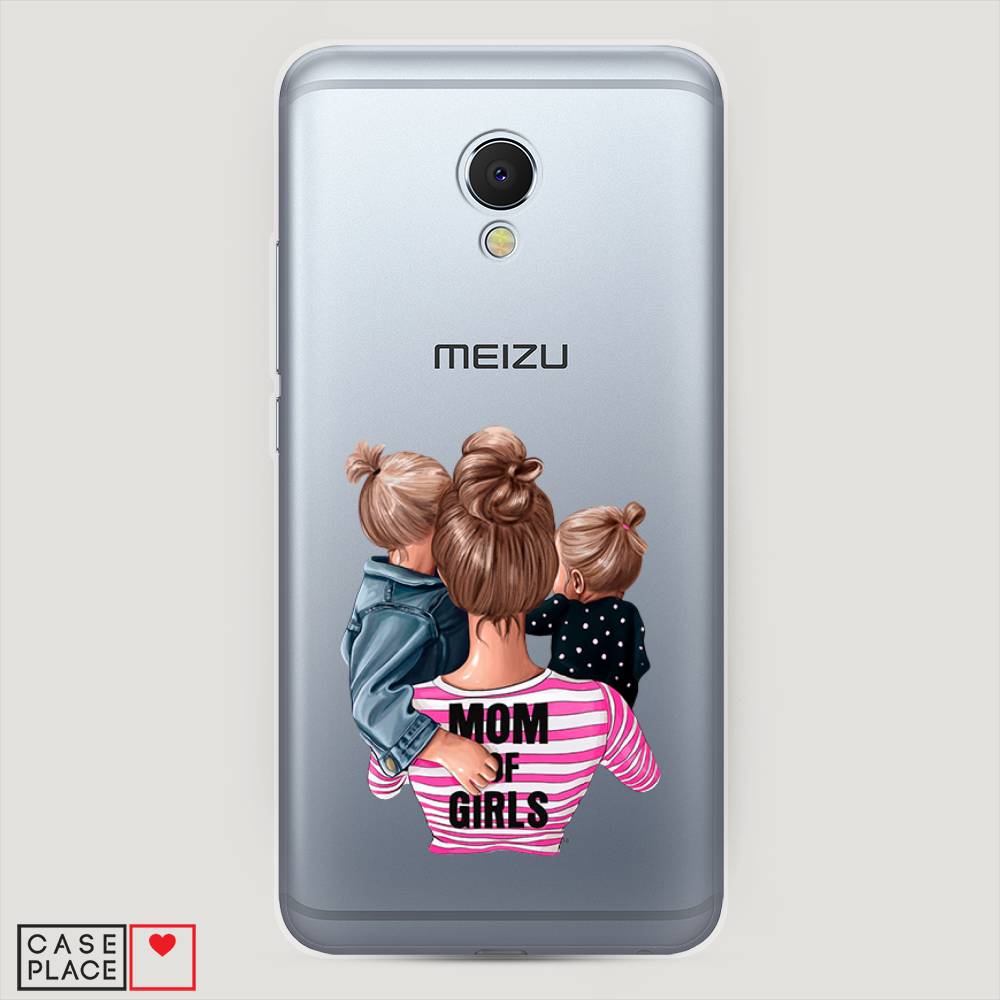 

Чехол Awog на Meizu MX6 "Mom of Girls", Синий;розовый;черный, 70950-6