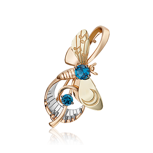 

Брошь из золота PLATINA jewelry 04-0261-00-201-1140, топаз, 04-0261-00-201-1140