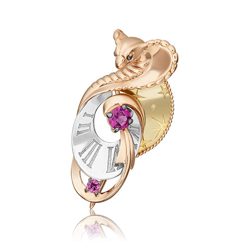 

Брошь из золота PLATINA jewelry 04-0264-00-204-1140, гранат, 04-0264-00-204-1140