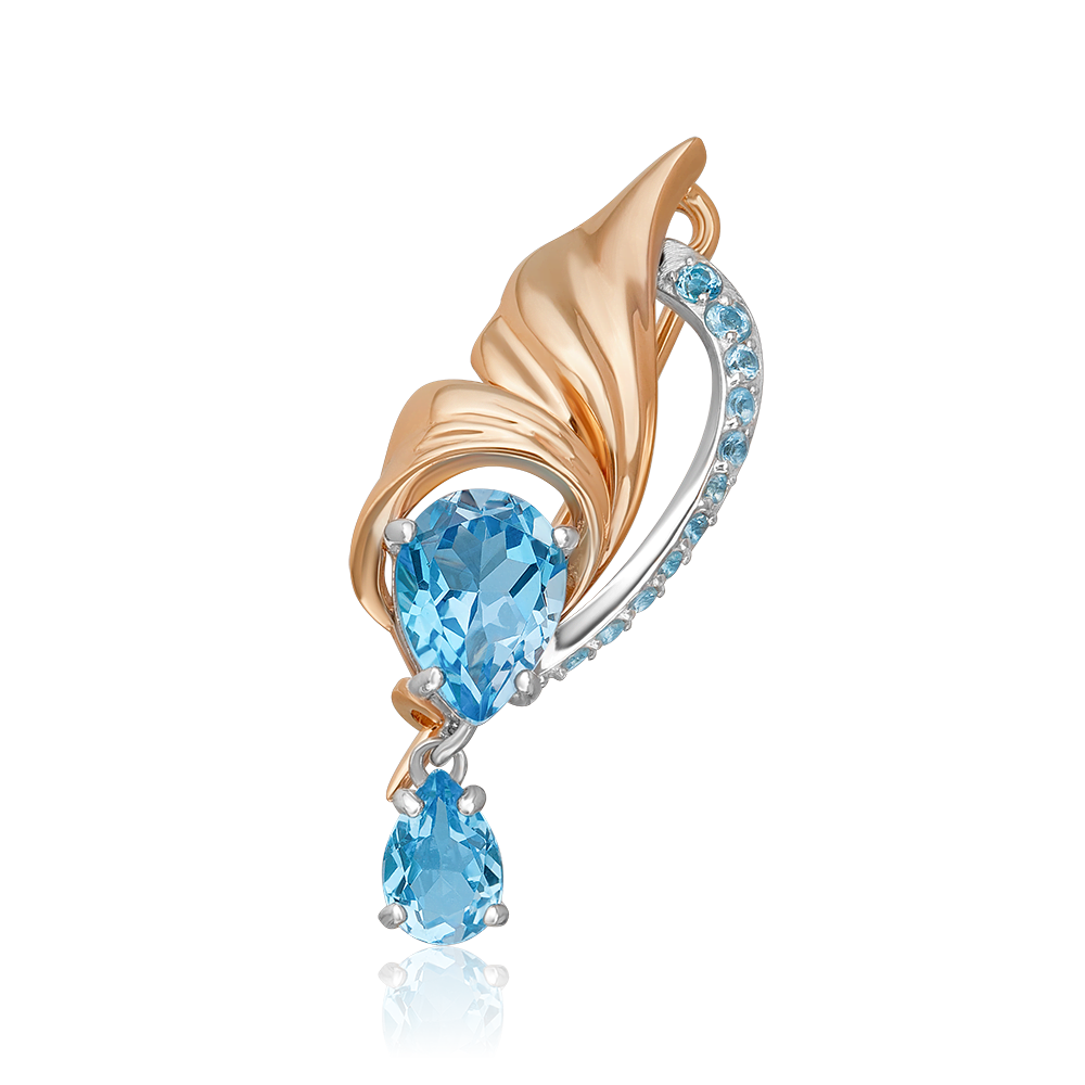 

Брошь из золота PLATINA jewelry 04-0286-00-201-1111, топаз, 04-0286-00-201-1111
