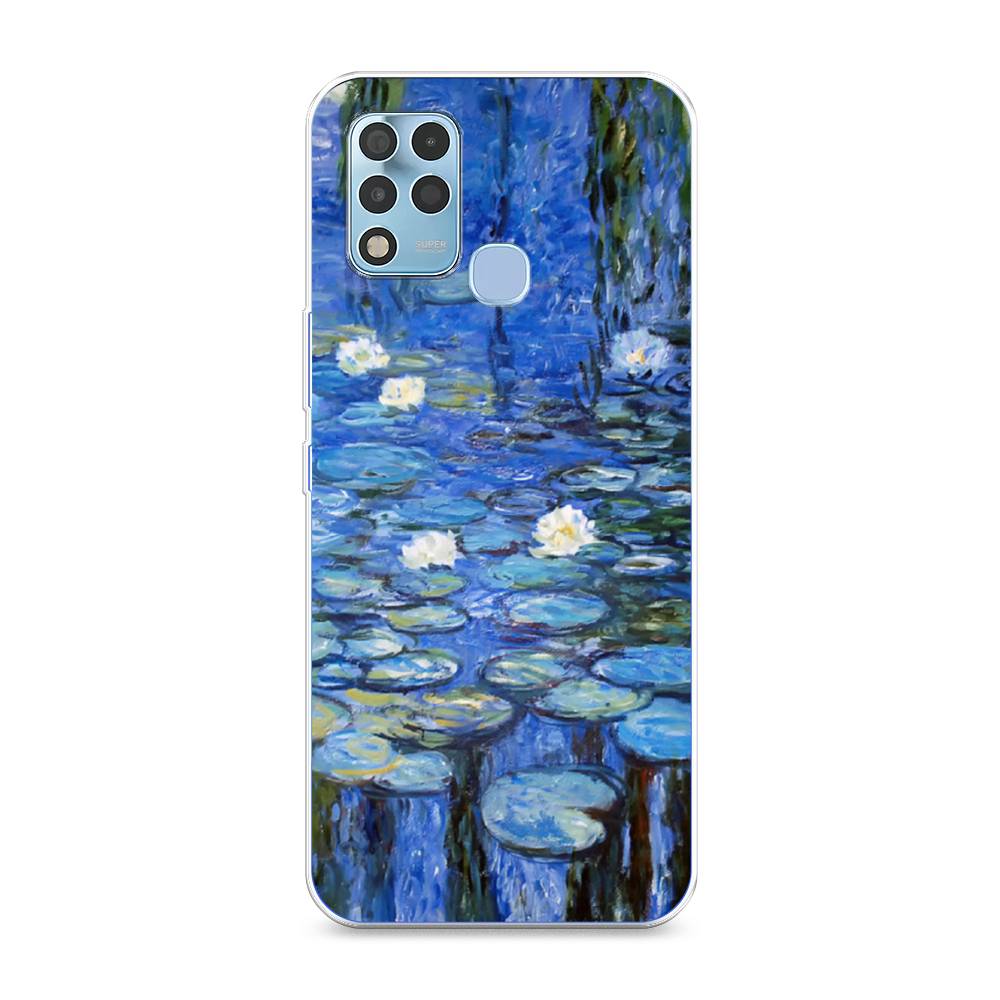

Чехол на Infinix Hot 11 G37 "Нарисованный пруд", Синий;зеленый, 3102150-4
