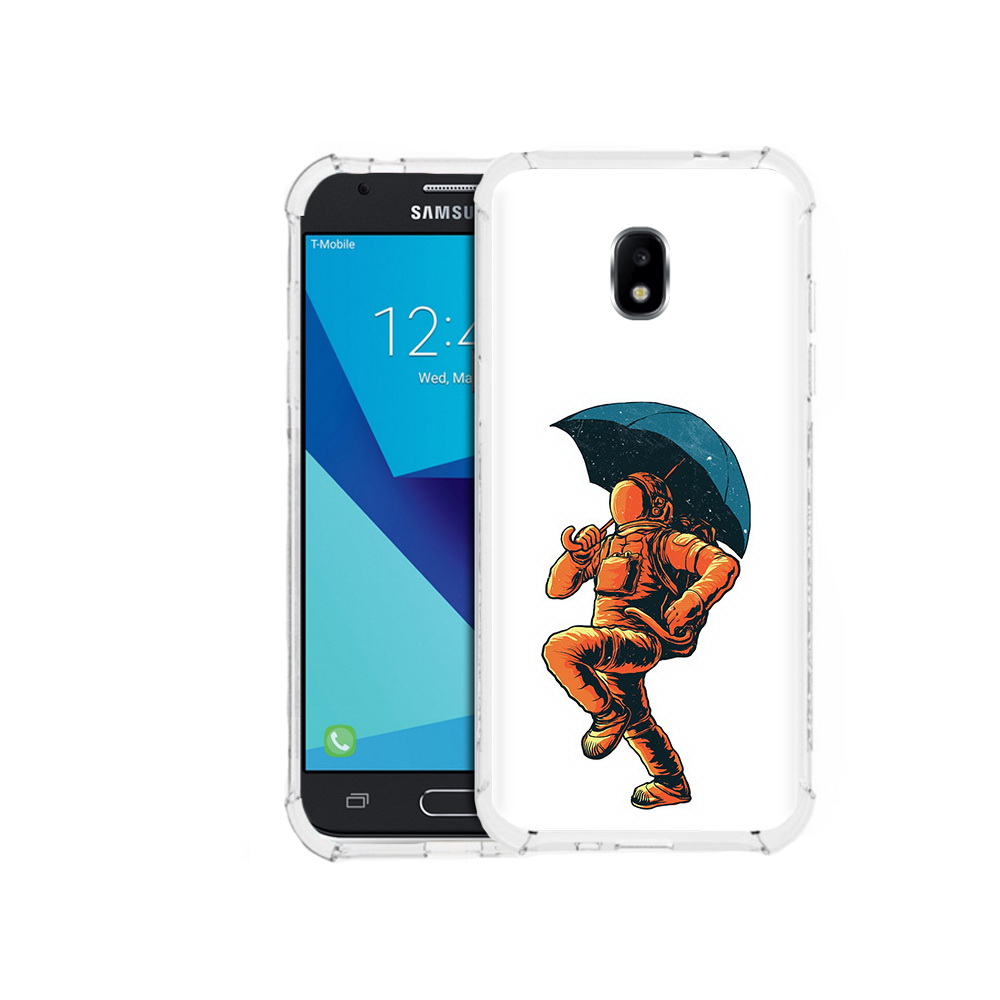 

Чехол MyPads Tocco для Samsung Galaxy J3 (2017) шагающий космонавт с зонтом, Прозрачный, Tocco