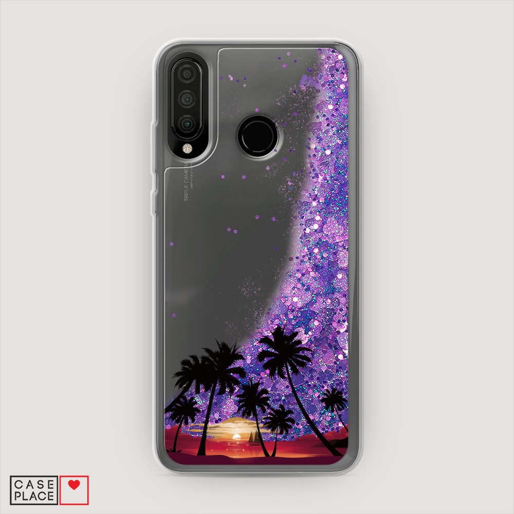 

Чехол Awog на Huawei P30 Lite/Honor 20S/Honor 20 Lite 2020 "Закат и пальмы", Разноцветный, 611292-1