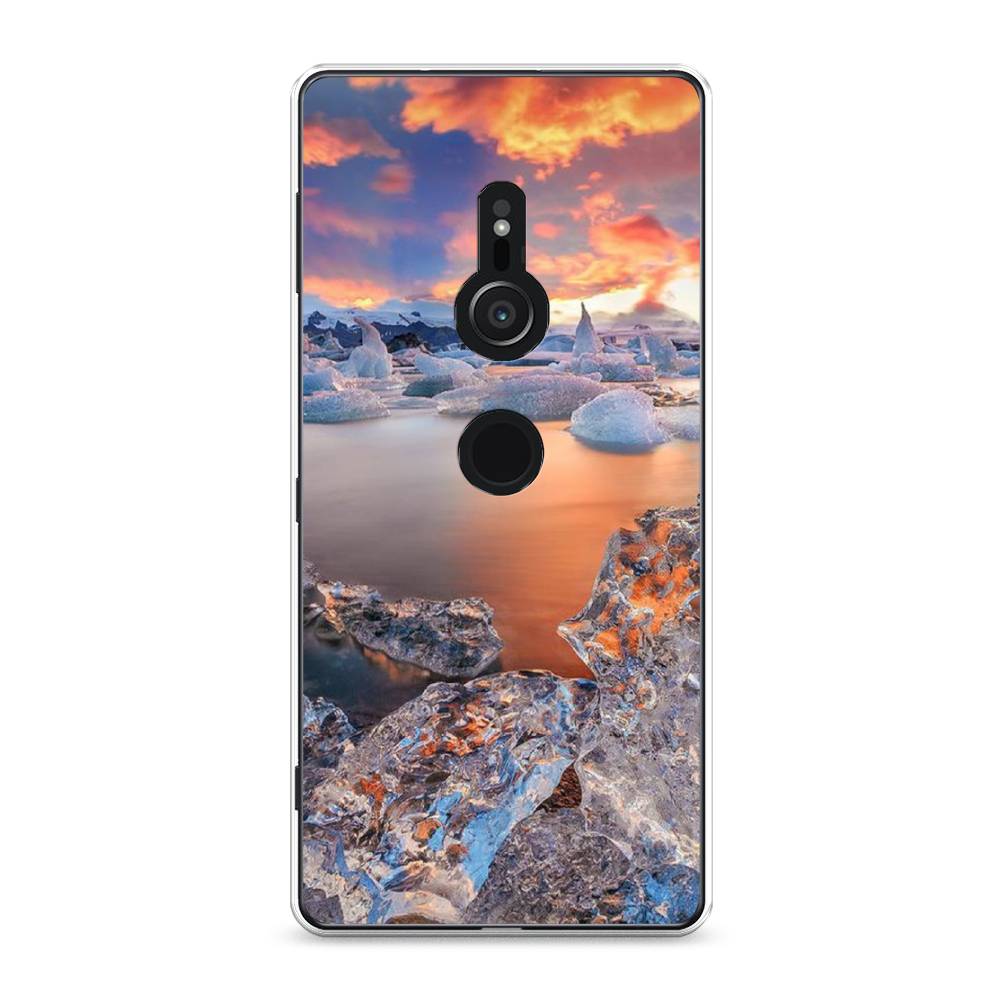 

Чехол для Sony Xperia XZ2 "Ледники", Синий;оранжевый, 52850-2