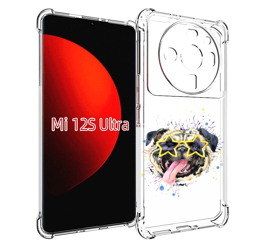 

Чехол MyPads мопс боксер для Xiaomi 12S Ultra, Прозрачный, Tocco