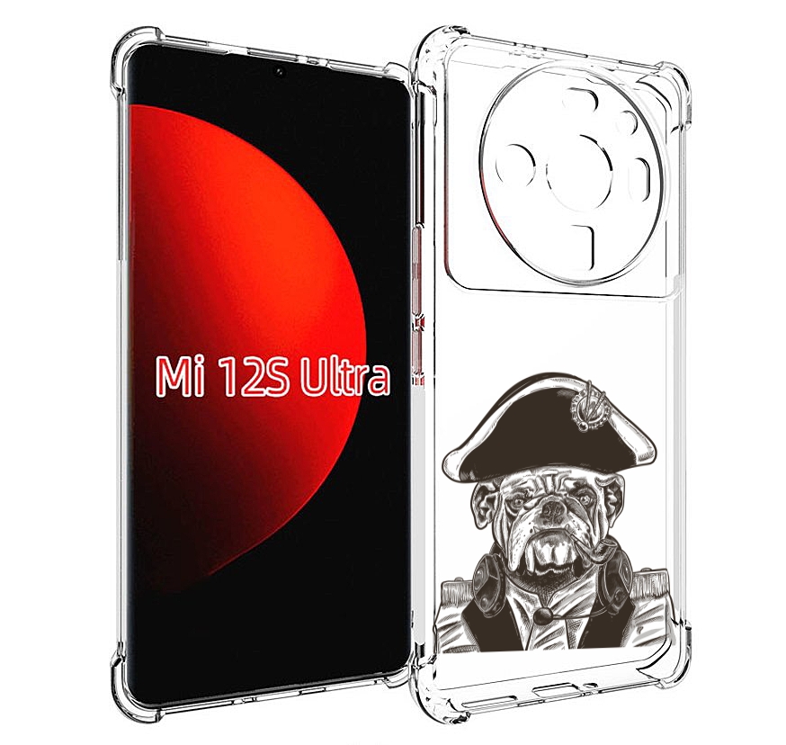

Чехол MyPads мопс генерал для Xiaomi 12S Ultra, Прозрачный, Tocco