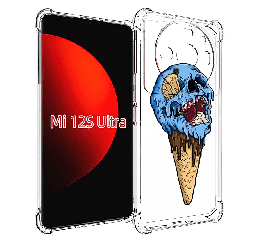 

Чехол MyPads мороженное череп для Xiaomi 12S Ultra, Прозрачный, Tocco