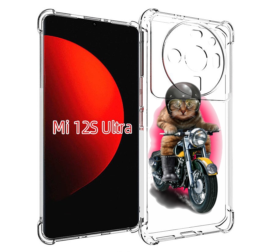 

Чехол MyPads мото-кот для Xiaomi 12S Ultra, Прозрачный, Tocco