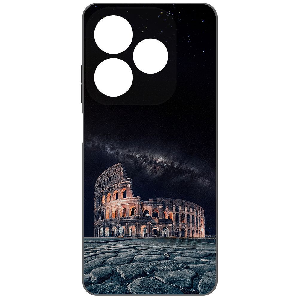 

Чехол-накладка Krutoff Soft Case Италия, Колизей для INFINIX Smart 8 Pro черный