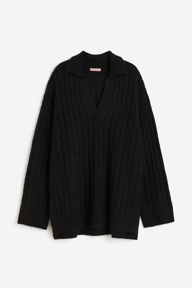 

Пуловер женский H&M 1112530 черный M, 1112530