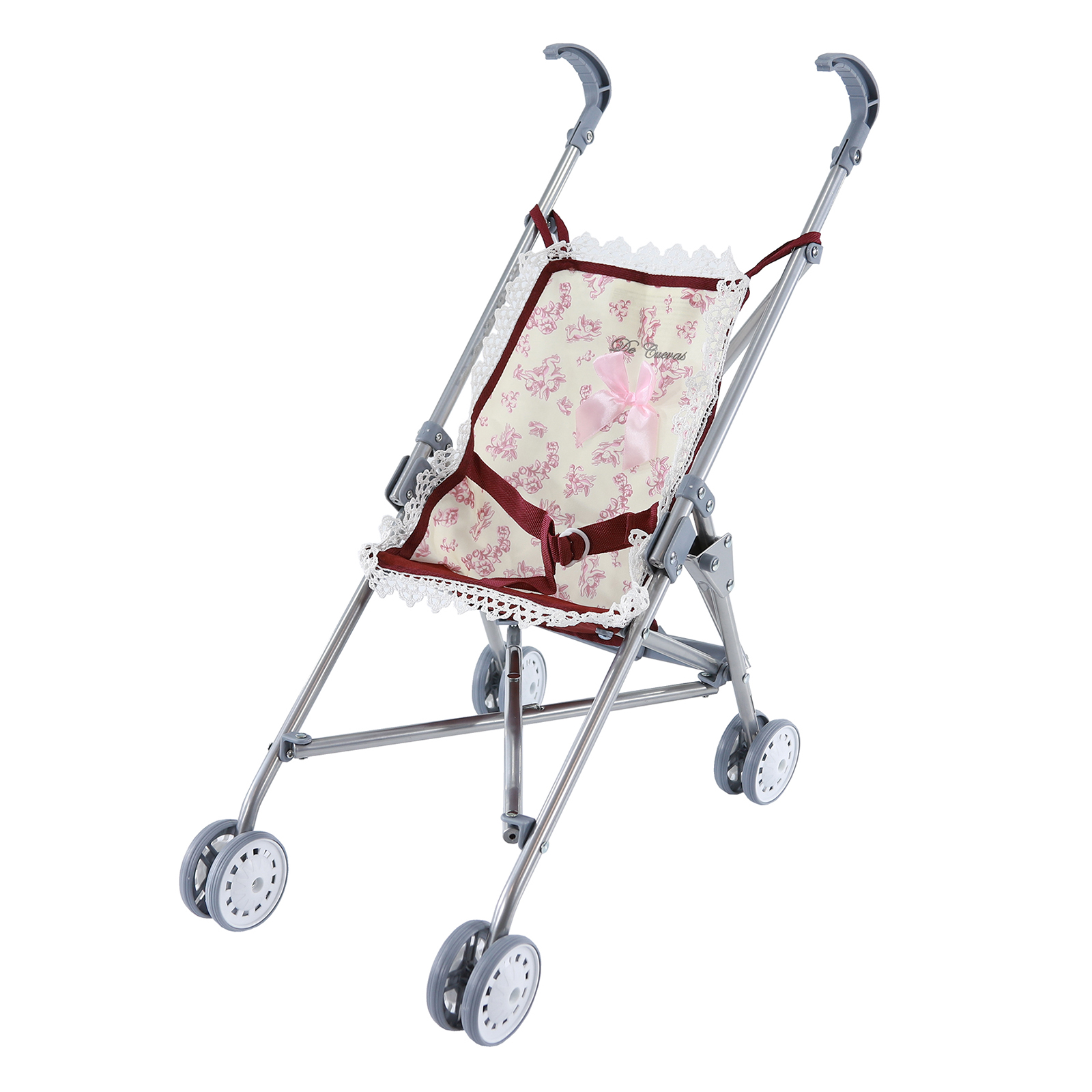 

Коляска для кукол DeCuevas Toys прогулочная трость (розовый с бордовым), 56 см 90093-3