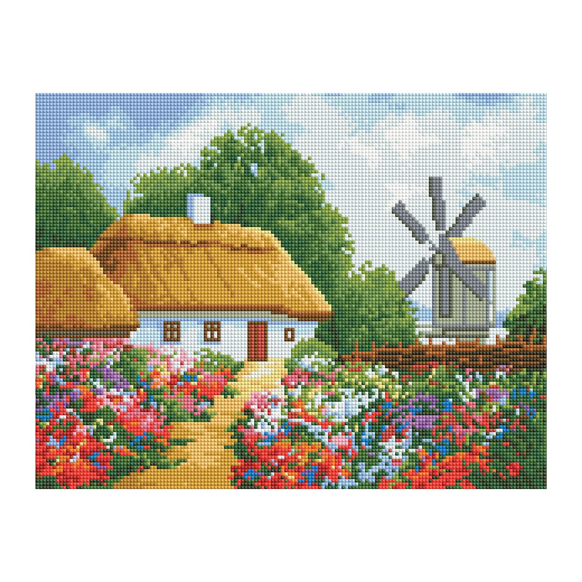 

Алмазная мозаика ТРИ СОВЫ "Хутор", 30*40см, холст, картонная коробка с пластиковой ручкой
