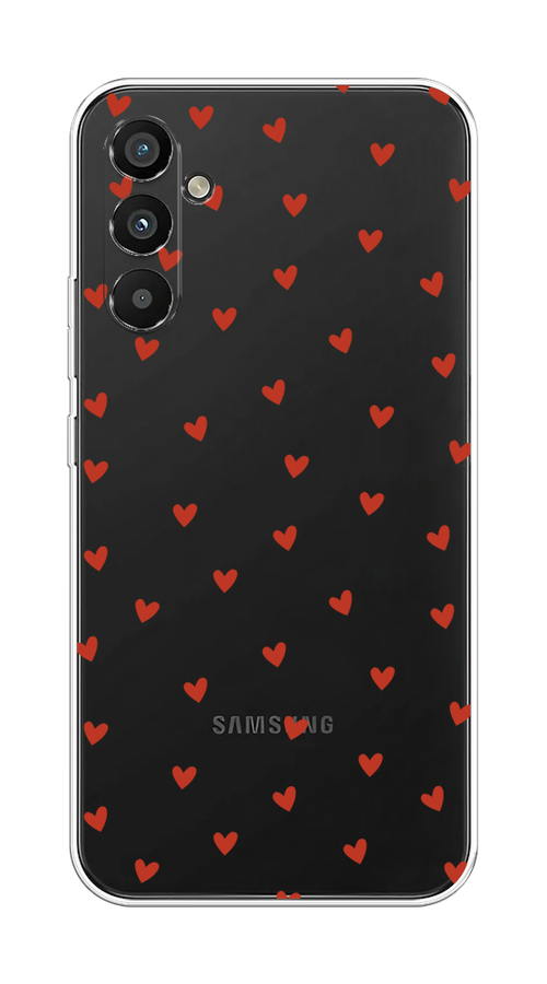 

Чехол Homey на Samsung Galaxy A34 5G "Red hearts", Красный;прозрачный, 2107850-1