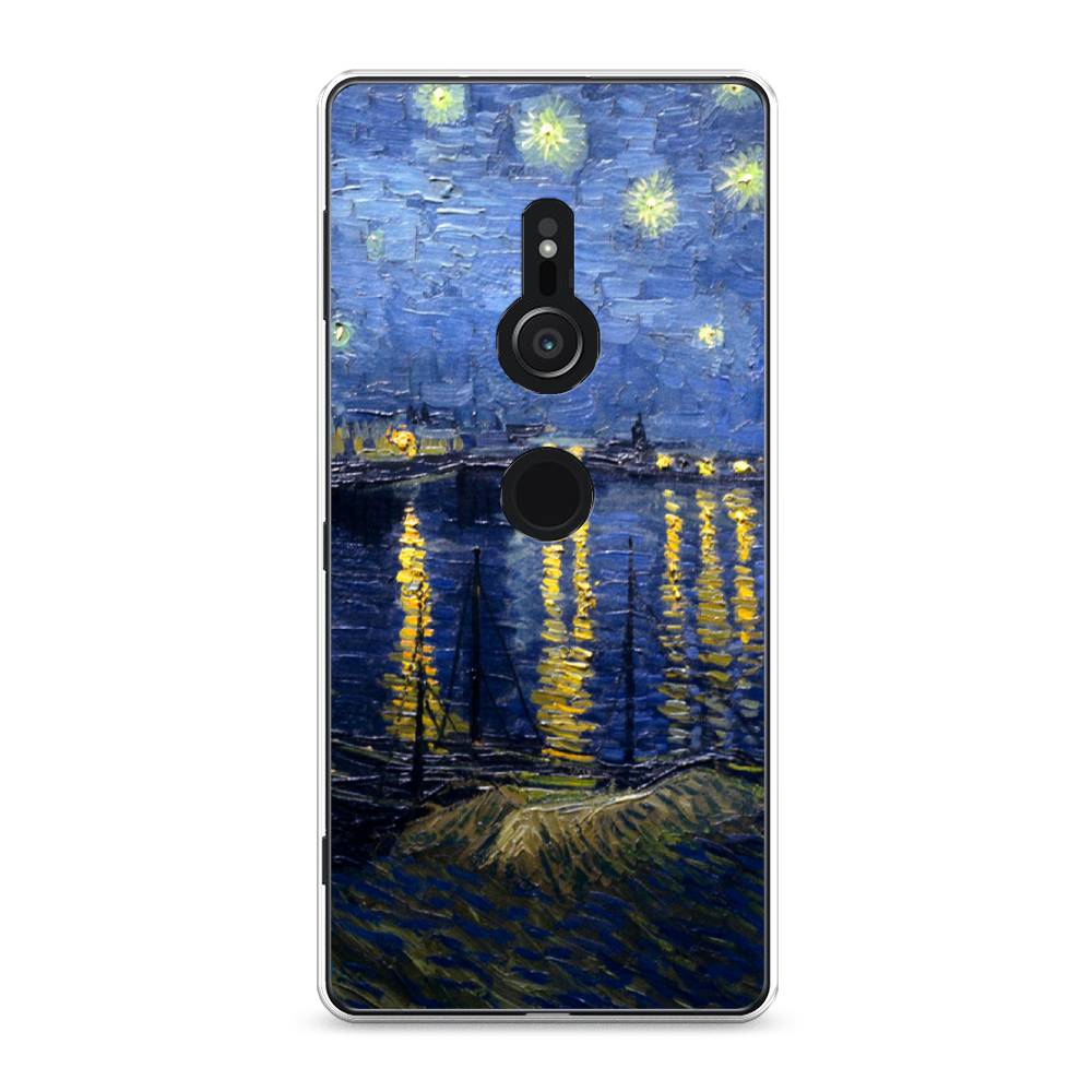 

Чехол для Sony Xperia XZ2 "Звездная ночь над Роной", Синий;желтый, 52850-4