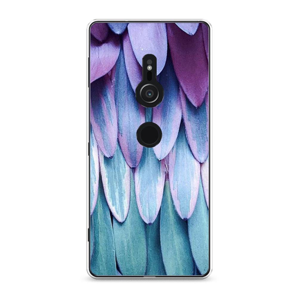 

Чехол для Sony Xperia XZ2 "Синее перо", Фиолетовый;голубой, 52850-3