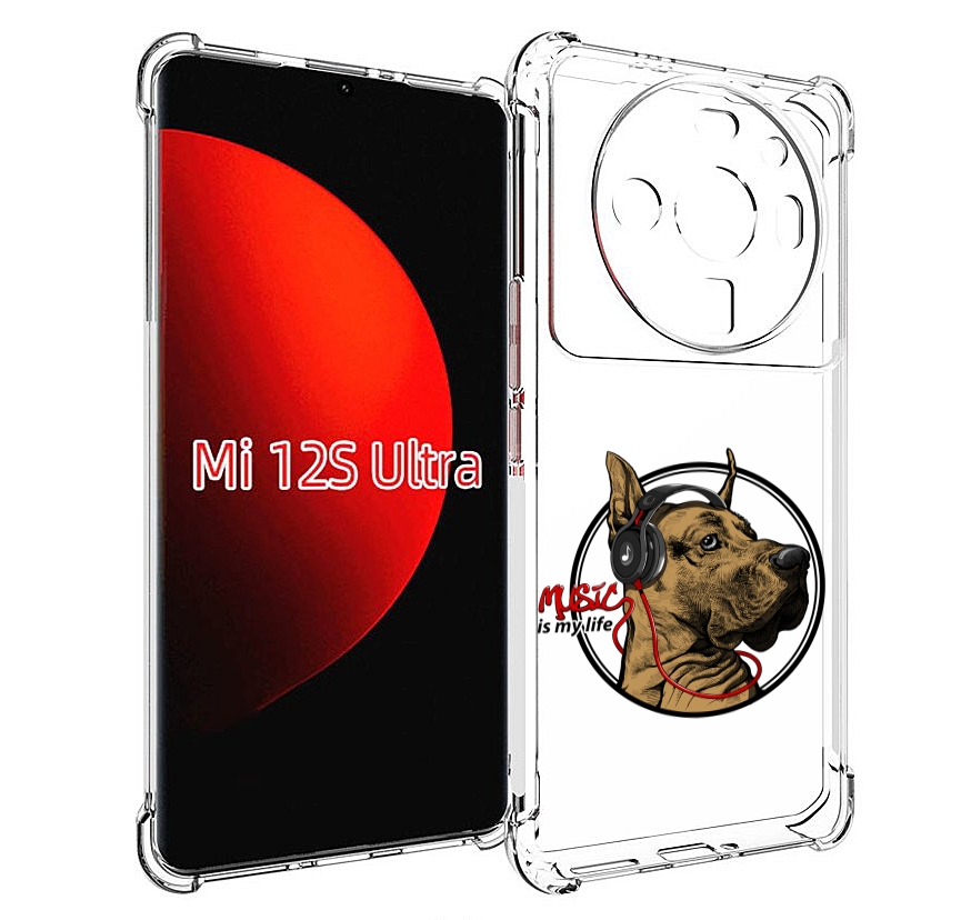

Чехол MyPads музыкальная собака для Xiaomi 12S Ultra, Прозрачный, Tocco