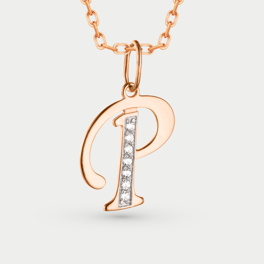 

Подвеска из красного золота Atoll 5735 "Р", фианит, 5735 "Р"