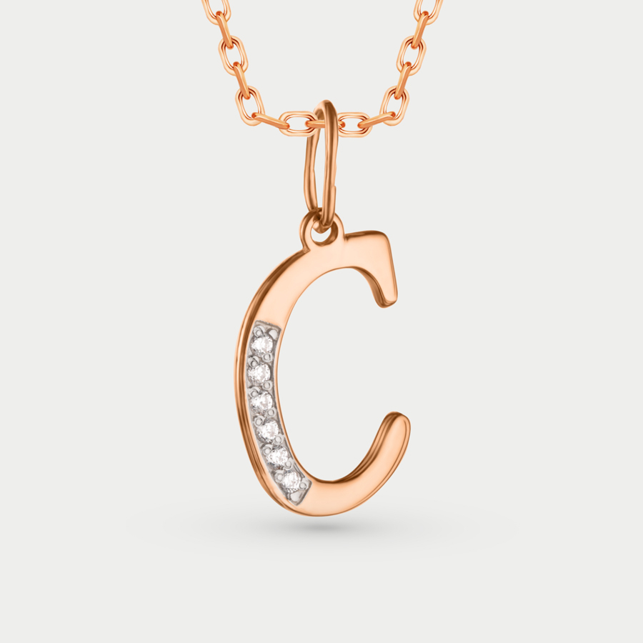 

Подвеска из красного золота Atoll 5736 "С", фианит, 5736 "С"