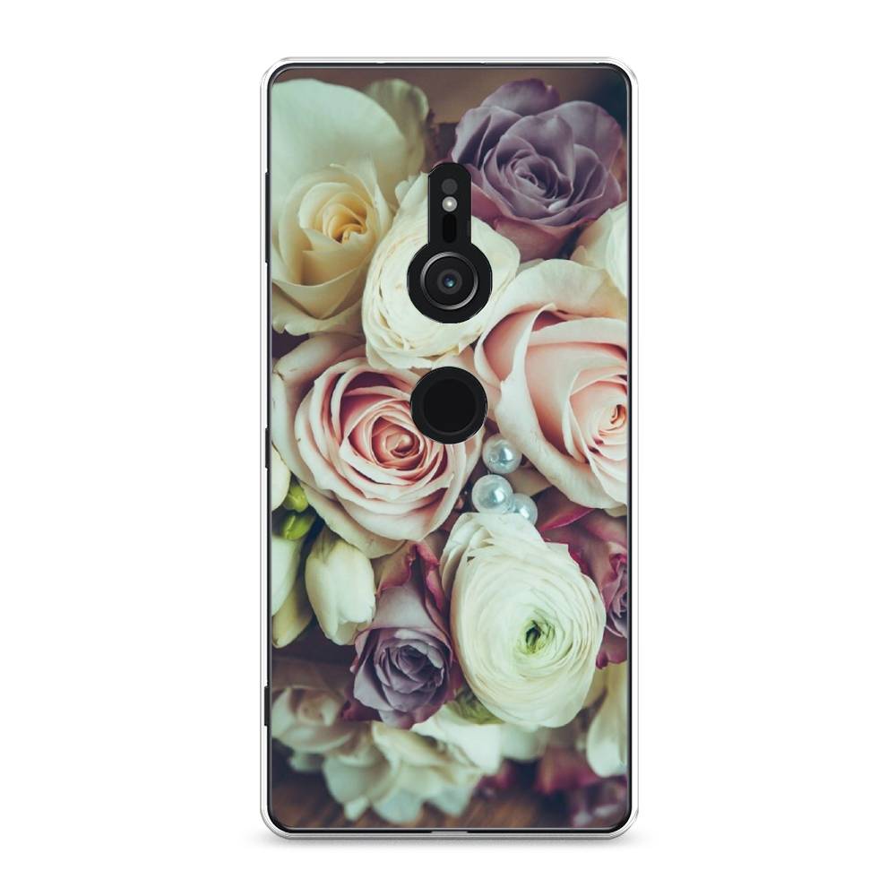 

Чехол для Sony Xperia XZ2 "Свадебный букет", Белый;фиолетовый, 52850-2