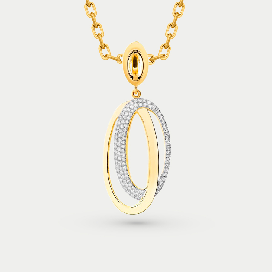 

Кулон из желтого золота Нефрит П1066-5401, фианит, П1066-5401