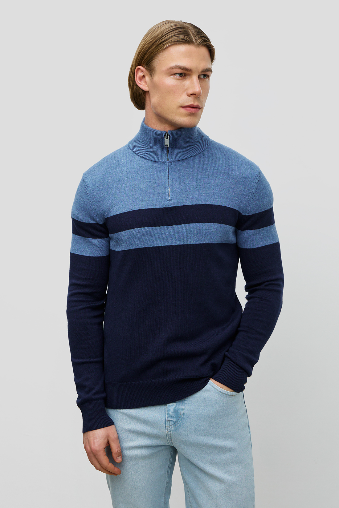 

Джемпер мужской Baon B6323003 синий 2XL, B6323003
