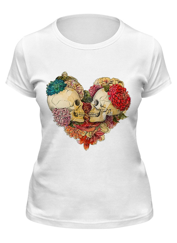 

Футболка женская Printio Skull art белая XL, Белый, Skull art