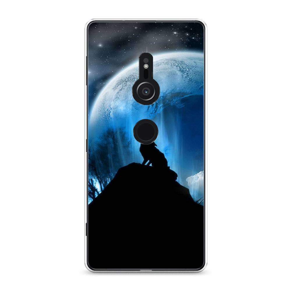 

Чехол для Sony Xperia XZ2 "Волк 2", Синий;черный;белый, 52850-1