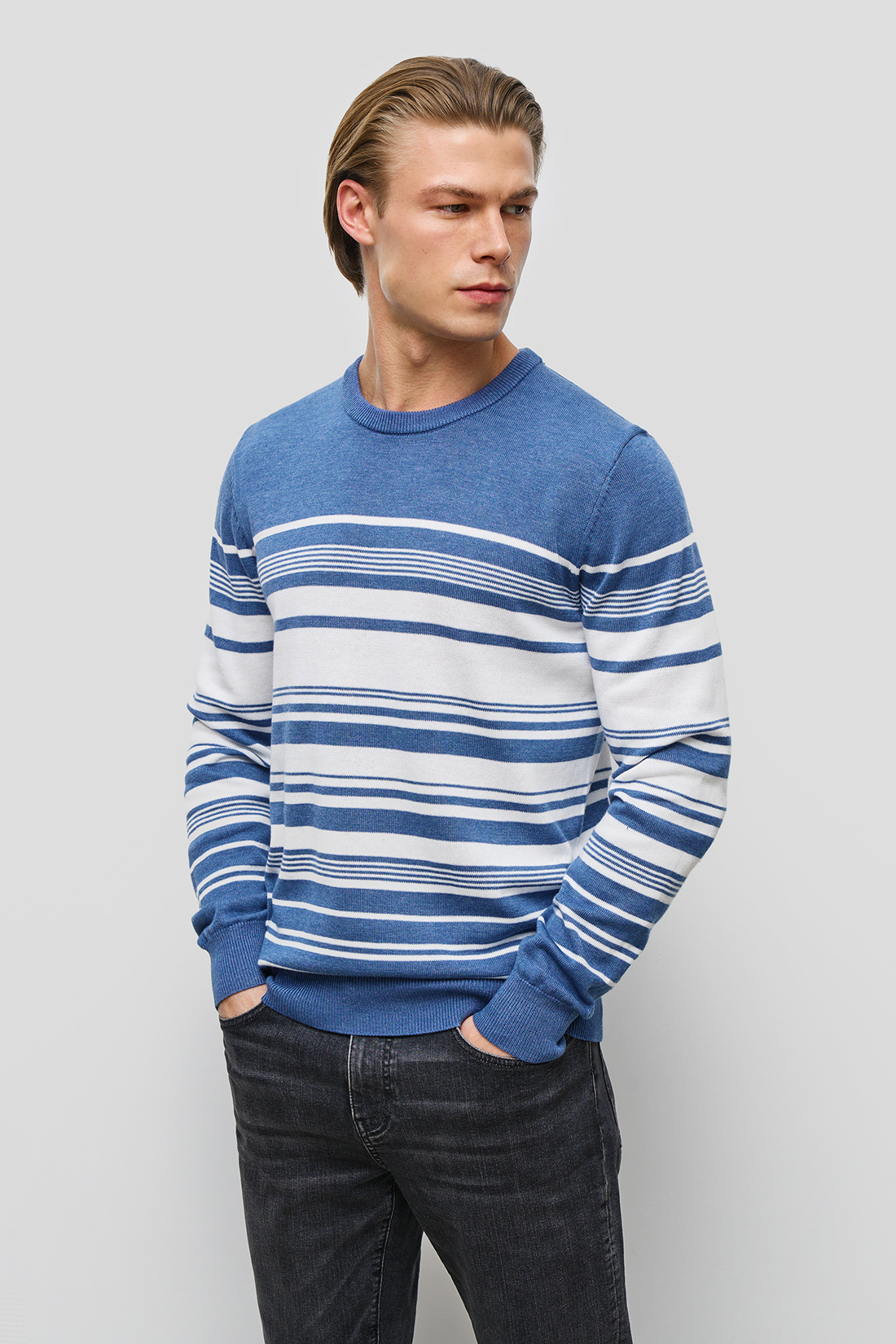 

Джемпер мужской Baon B6323008 синий 3XL, B6323008
