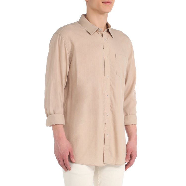 

Рубашка мужская Maison David 2202 бежевая 2XL, Бежевый, 2202