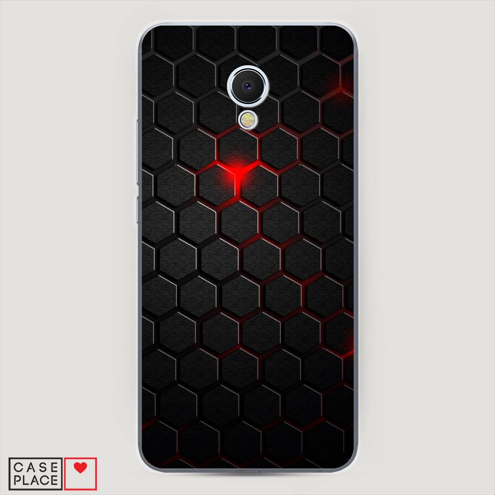 

Чехол Awog "Фон соты красные" для Meizu MX6, 70950-3