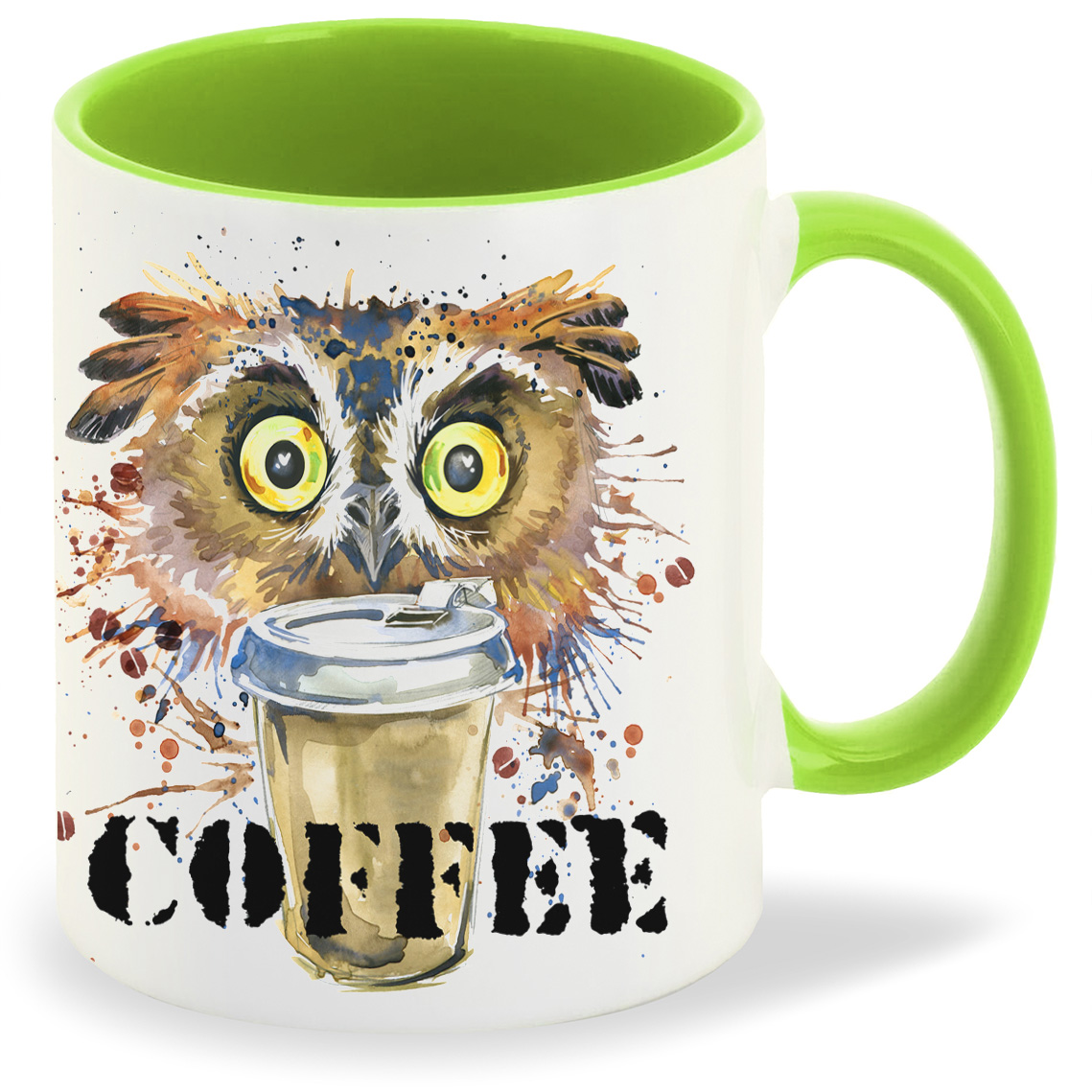 

Кружка CoolPodarok Краски Сова с кофе Cofee, Краски Сова с кофе Cofee