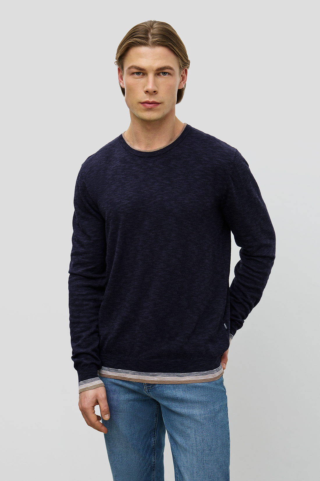 

Джемпер мужской Baon B6323010 синий 3XL, B6323010