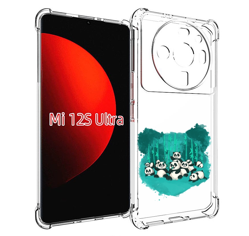 

Чехол MyPads нарисованные панды для Xiaomi 12S Ultra, Прозрачный, Tocco