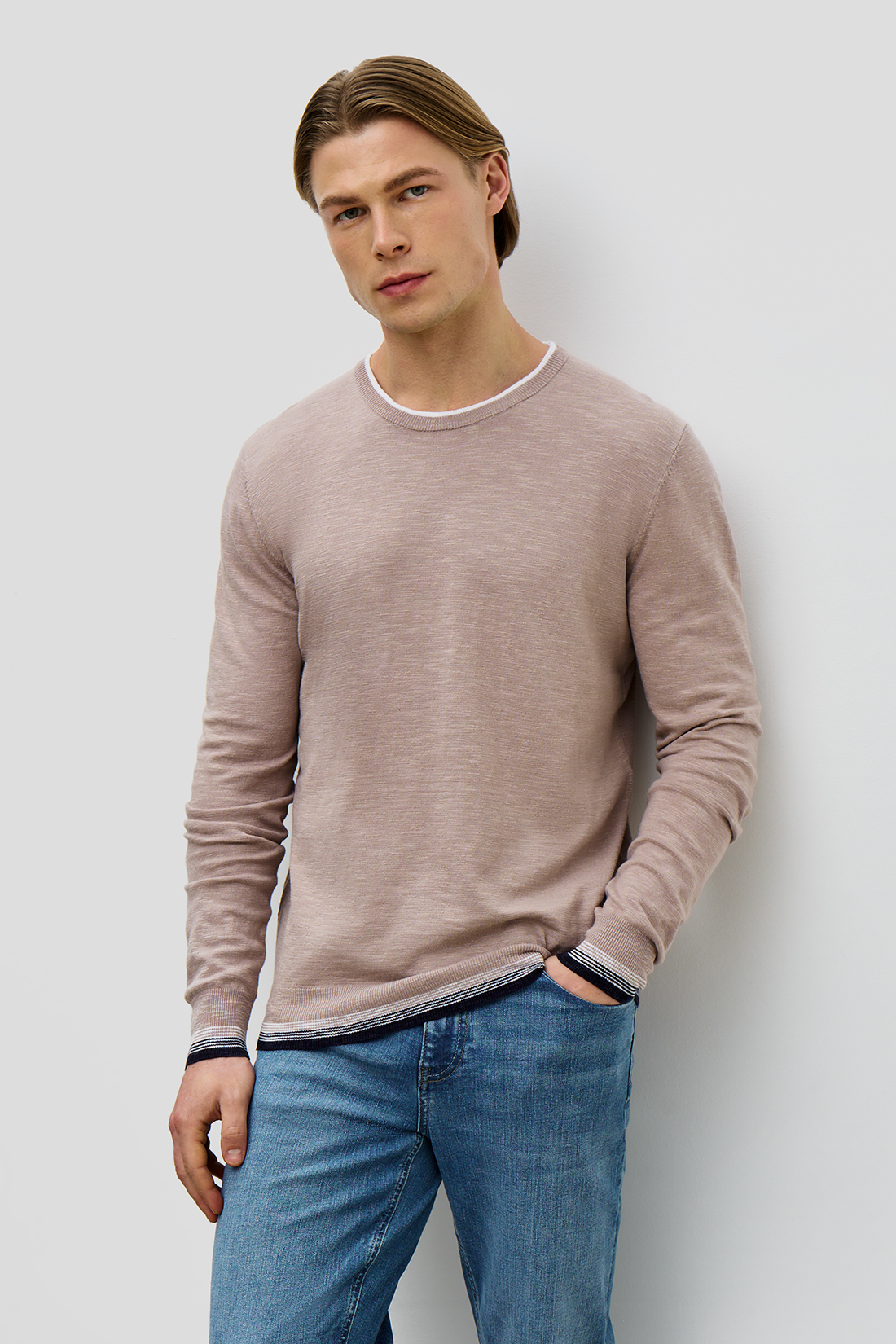 

Джемпер мужской Baon B6323010 бежевый 2XL, B6323010