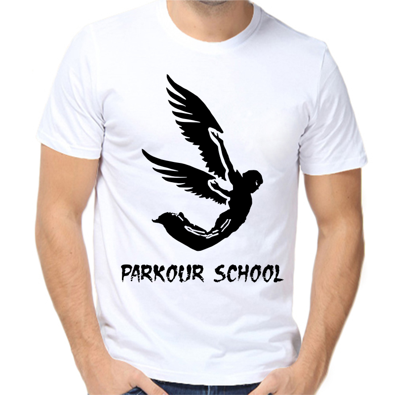 

Футболка мужская белая 42 р-р parkour school, Белый, fm_parkour_school