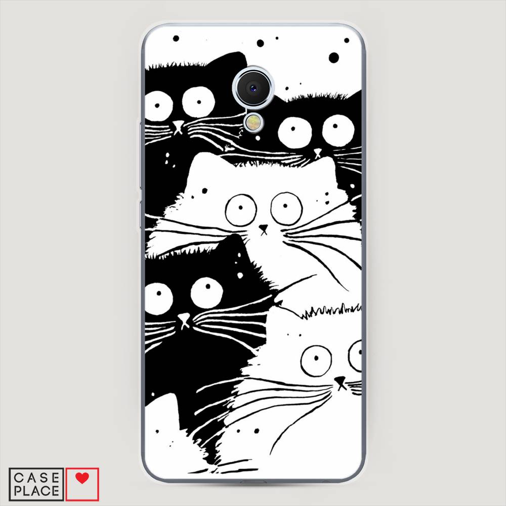 

Чехол Awog на Meizu MX6 "Коты черно-белые", Черный;белый, 70950-2