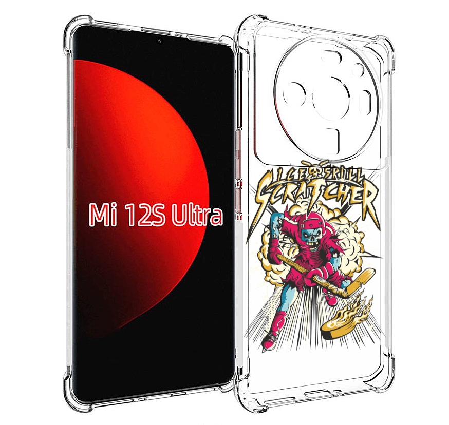 

Чехол MyPads нарисованный скелет хоккеист для Xiaomi 12S Ultra, Прозрачный, Tocco