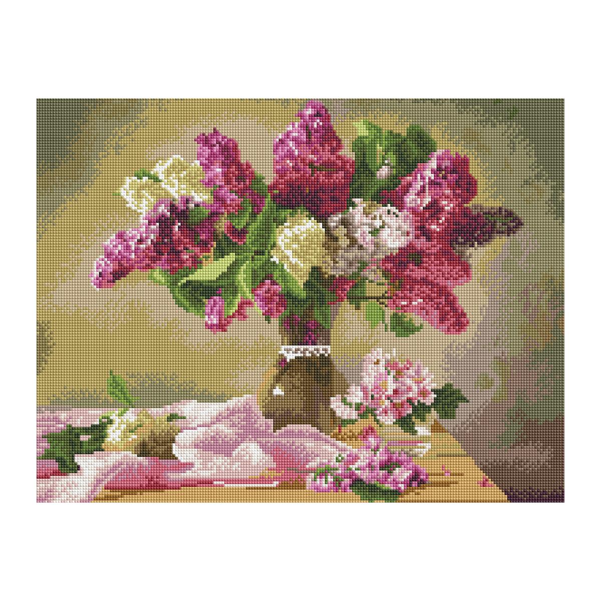 

Алмазная мозаика ТРИ СОВЫ "Букет сирени", 40*50см, холст на деревянном подрамнике