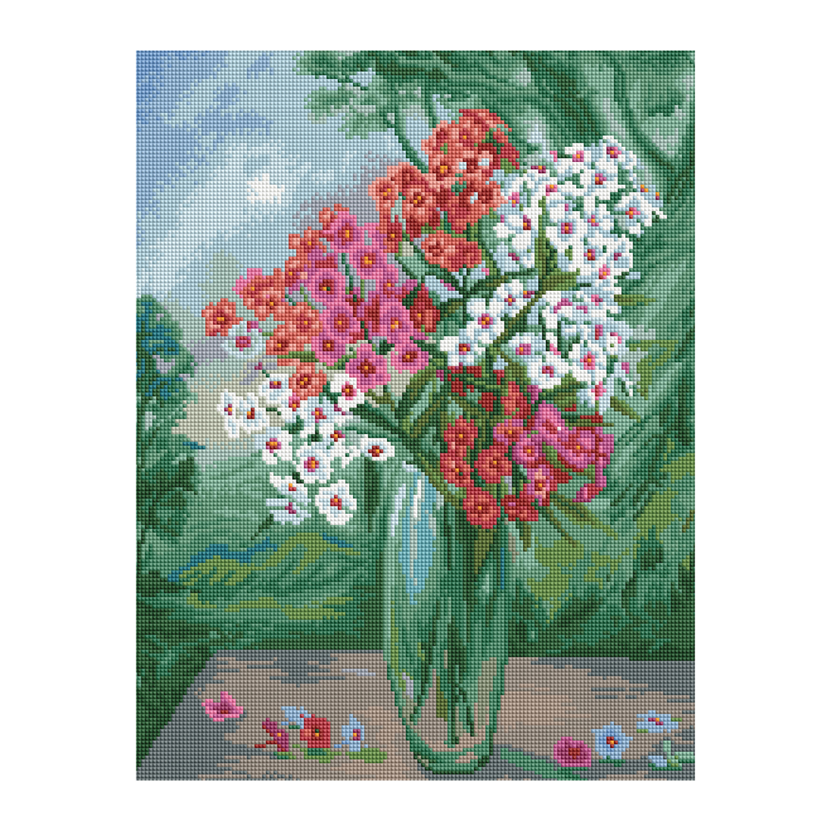 

Алмазная мозаика ТРИ СОВЫ "Букет флоксов", 40*50см, холст на деревянном подрамнике