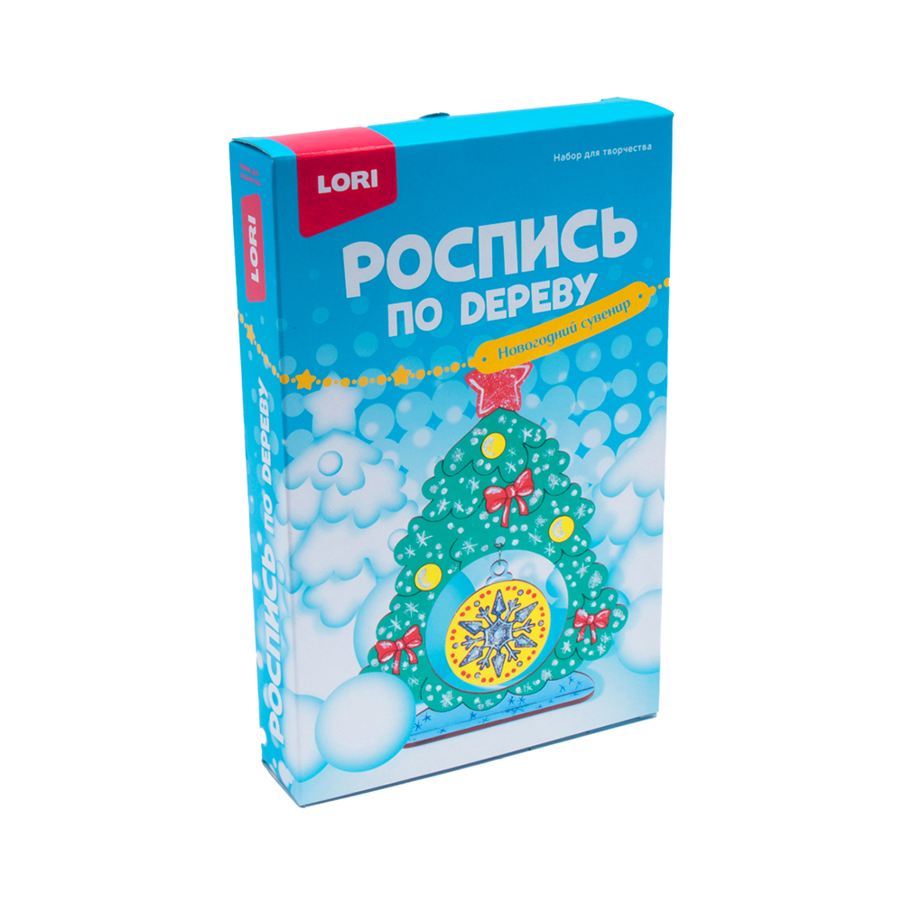 фото Набор для творчества lori роспись по дереву новогодний сувенир новогодняя ёлочка фнн-026