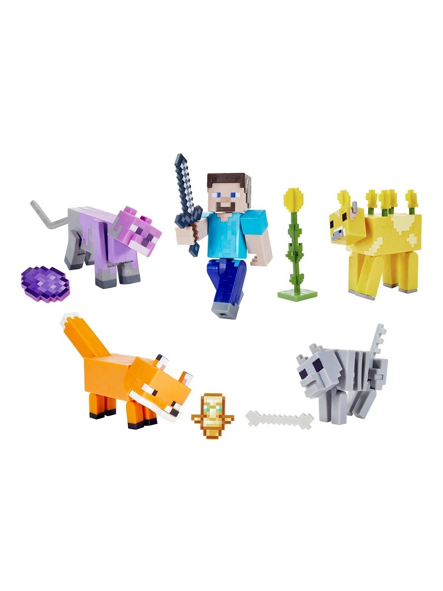 фото Фигурка mattel minecraft базовая 8 см gtt53