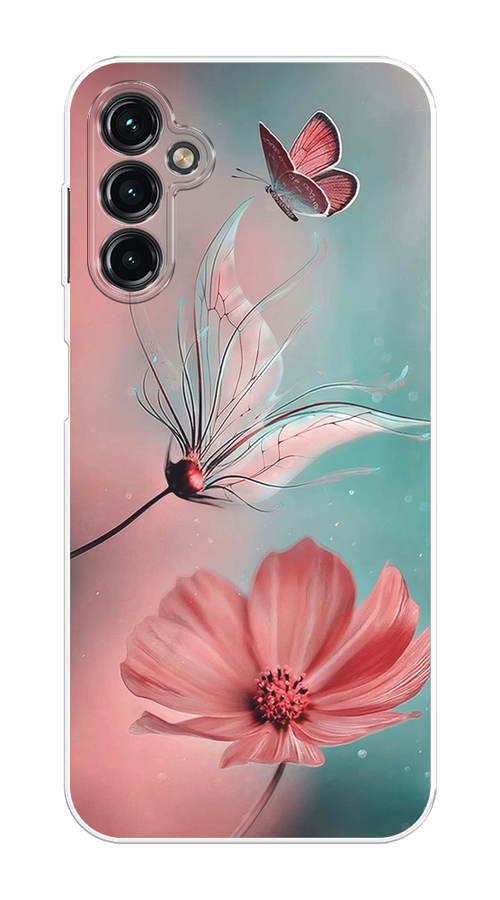 

Чехол Homey на Samsung Galaxy A14 4G "Бабочка и цветок", Голубой;розовый, 2107950-1