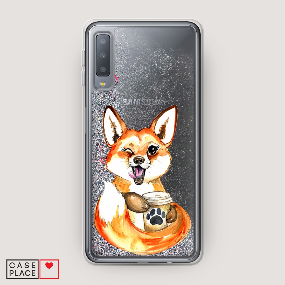 

Чехол Awog "Подмигивающая лиса с кофе" на Samsung Galaxy A7 2018, 26791-1