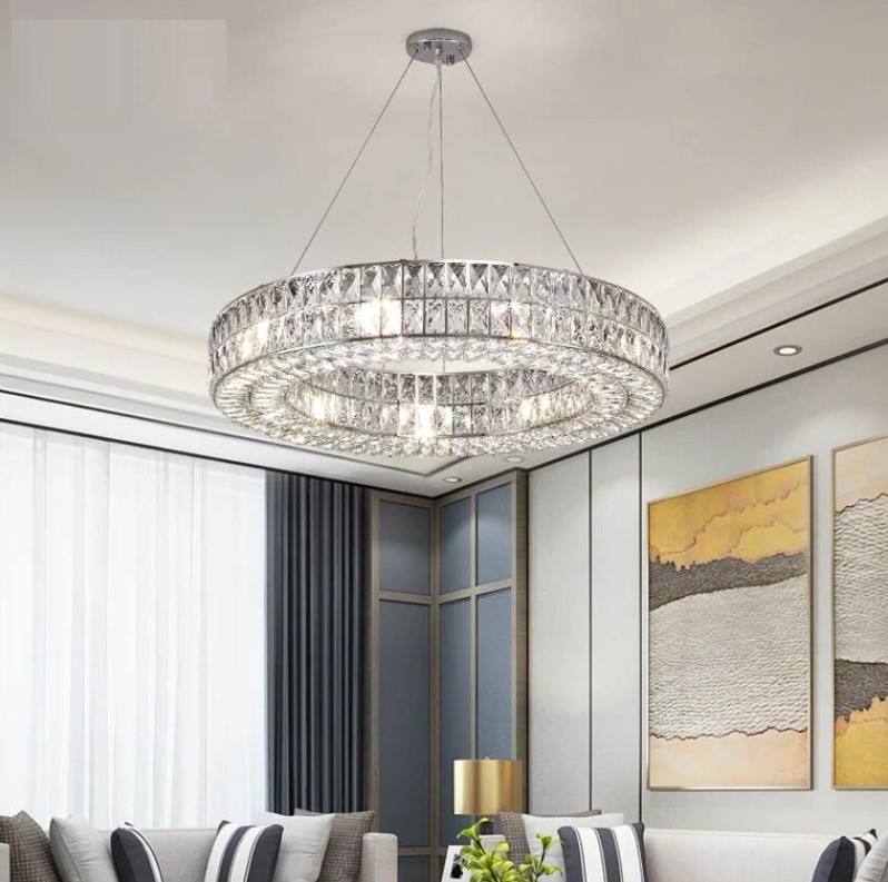 Люстра подвесная Свет Luxury 1771-80 CH D80H12-100 LED 72W 3 реж свеч