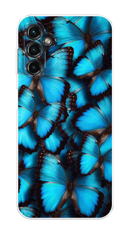

Чехол Homey на Samsung Galaxy A14 4G "Тропическая бабочка 2", Голубой;черный, 2107950-1