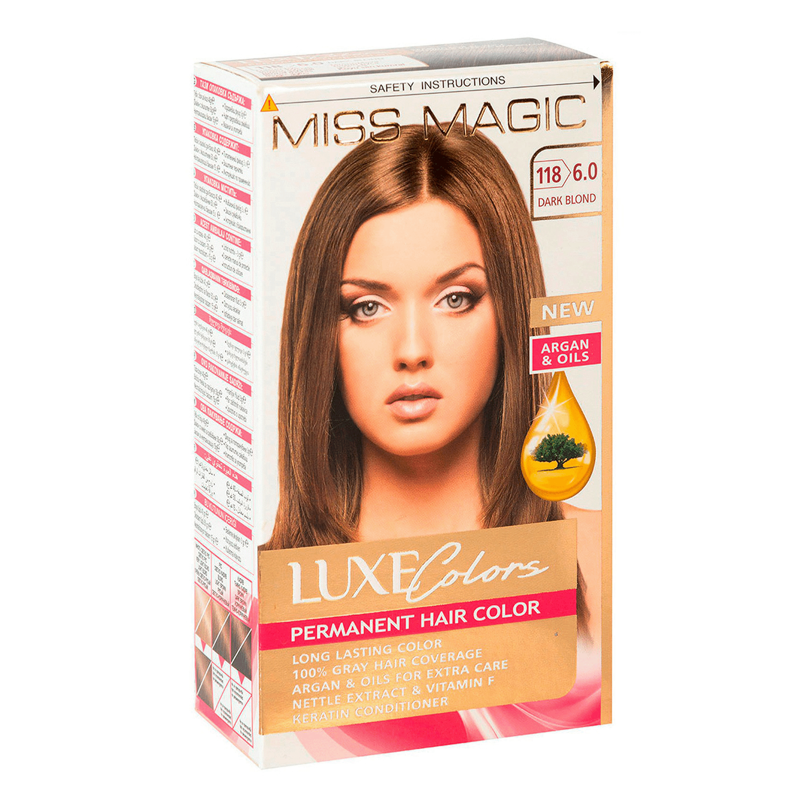 Краска для волос Miss Magic Luxe Colors 118 60 Темно-русый 108 мл 366₽